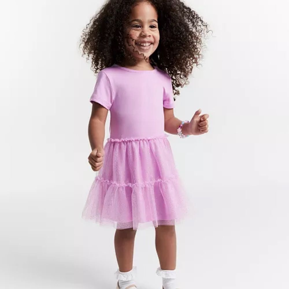 Cat & Jack Purple Ruffled Tiered Sundress #20